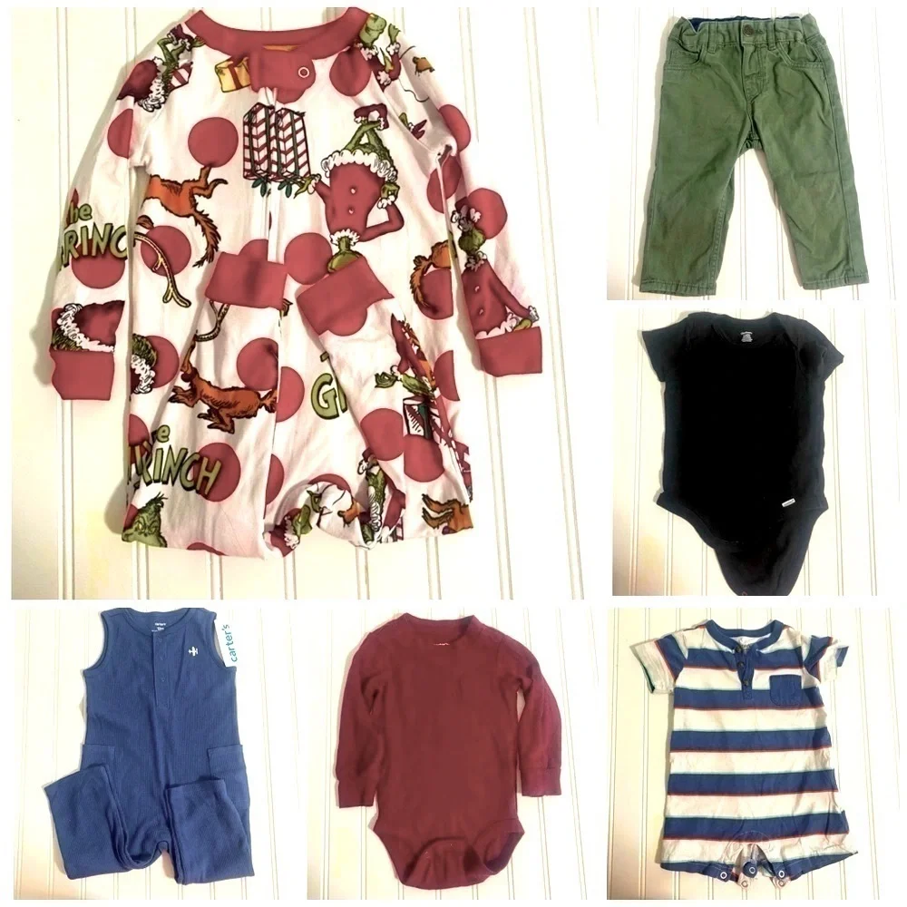 Toddler 12M Boys Bundle of (6) Variety Brands Multi-Color